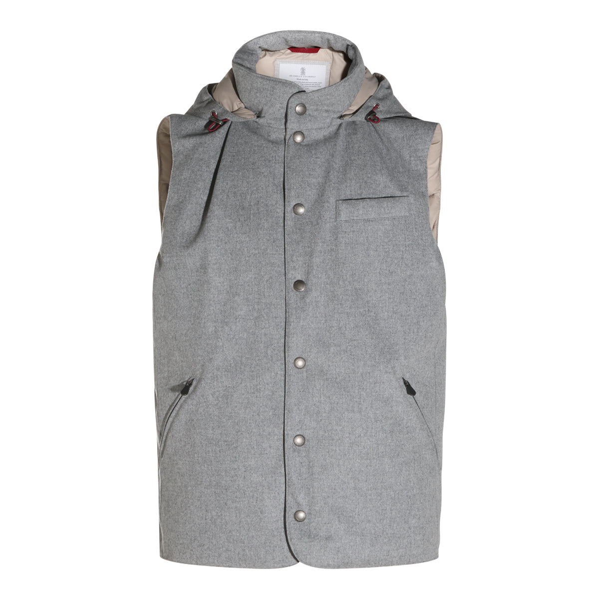 GREY WOOL DOWN JACKET