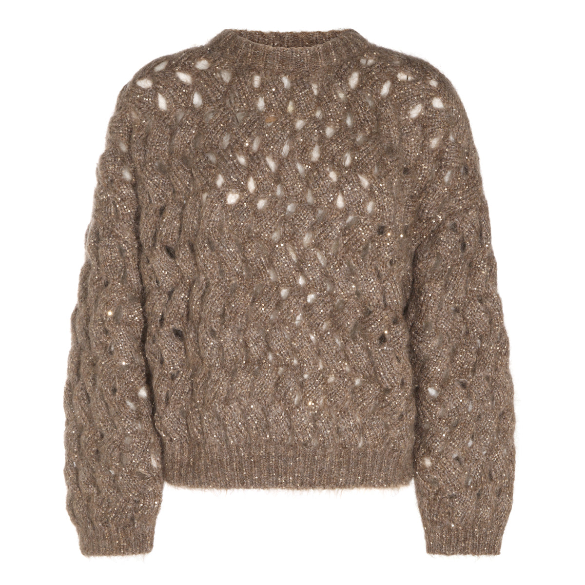 BEIGE MOHAIR SWEATER