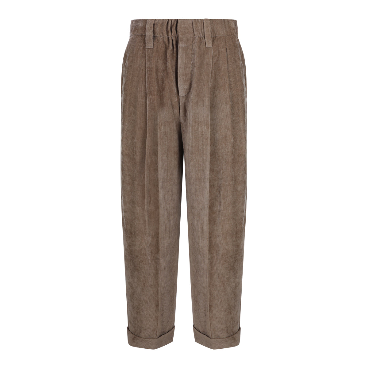 BEIGE VISCOSE AND CASHMERE PANTS