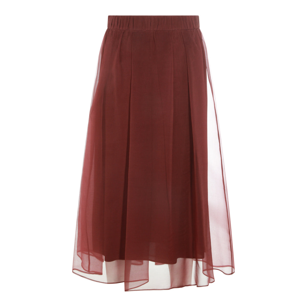 RED SILK SKIRT