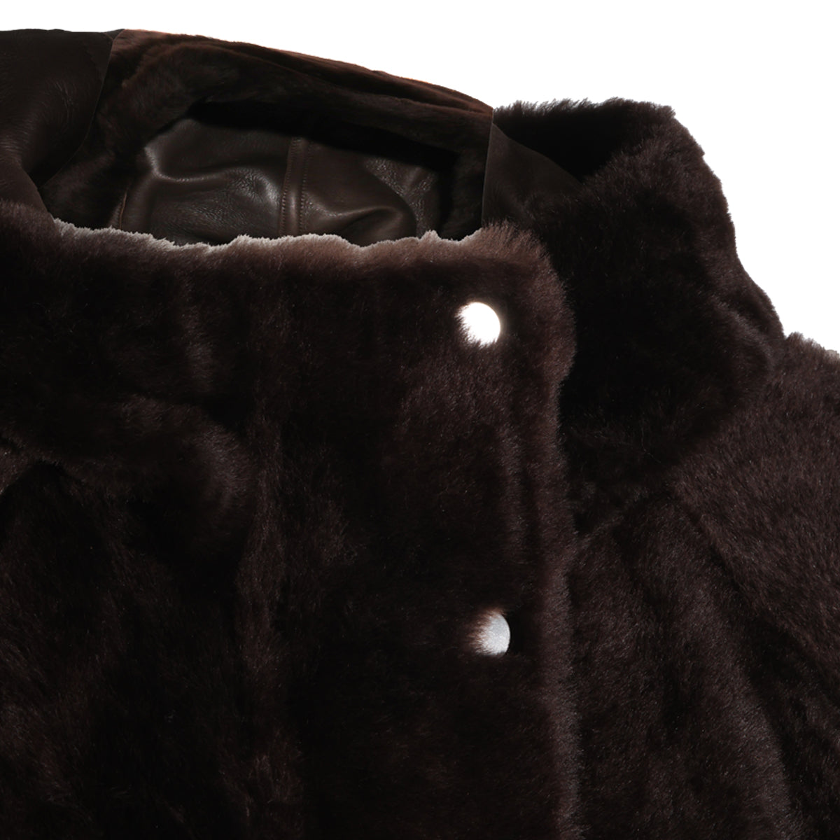 BLACK SHEARLING LEATHER JACKET