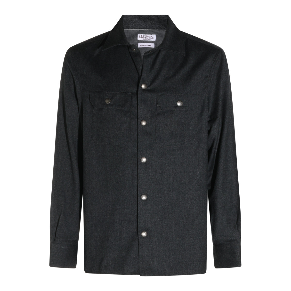 DARK GREY VIRGIN WOOL SHIRT