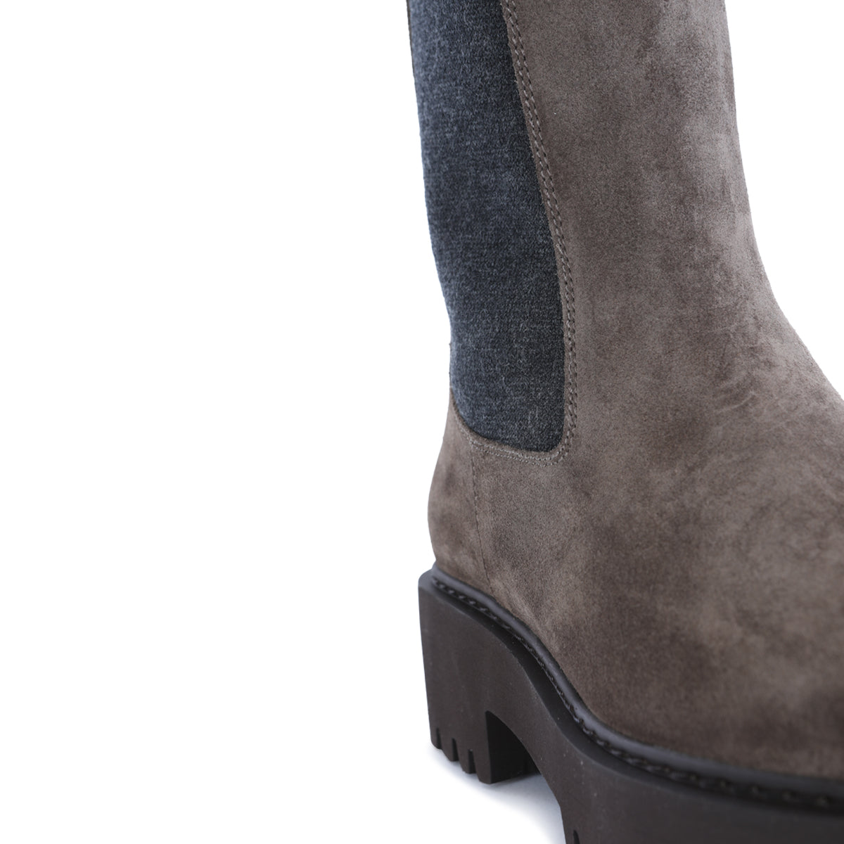 DARK BEIGE SUEDE BOOTS