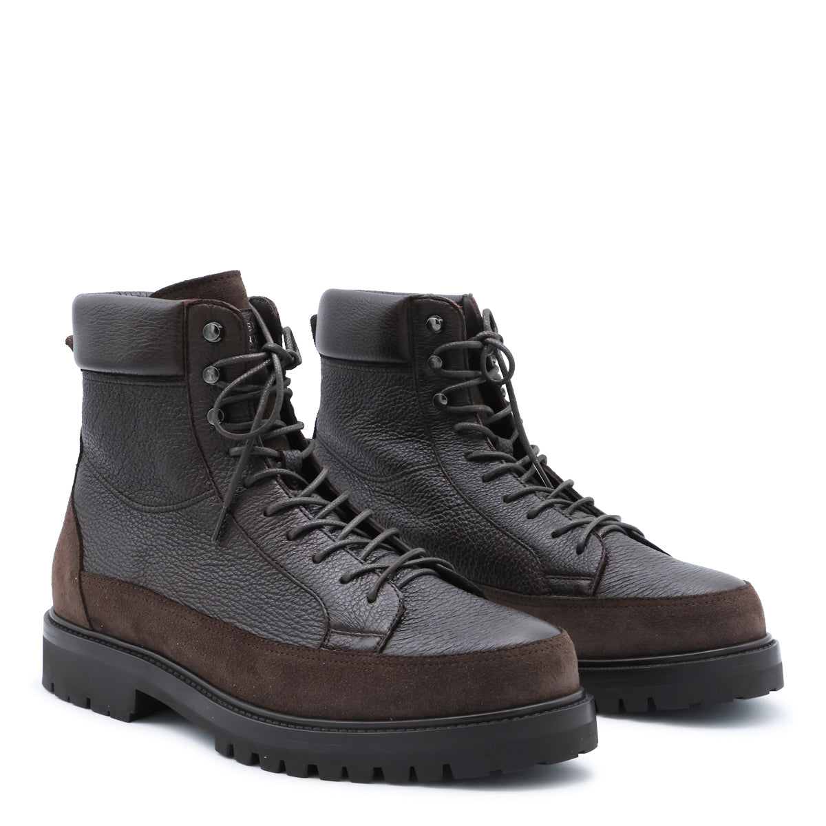 DARK BROWN LEATHER BOOTS