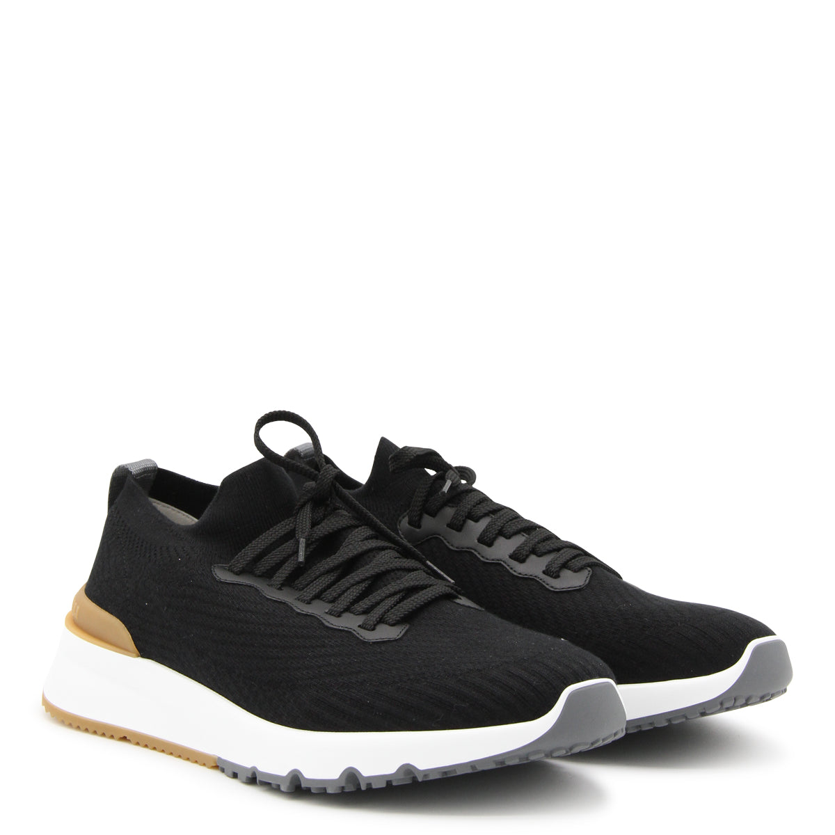 BLACK LEATHER SNEAKERS