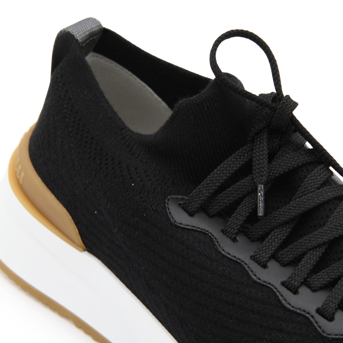 BLACK LEATHER SNEAKERS