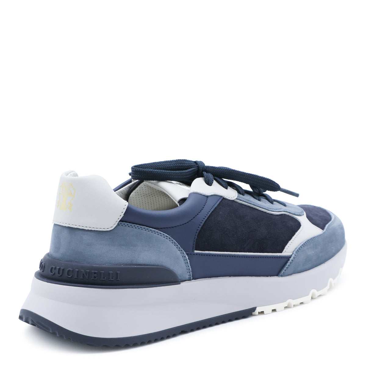 NAVY LEATHER SNEAKERS