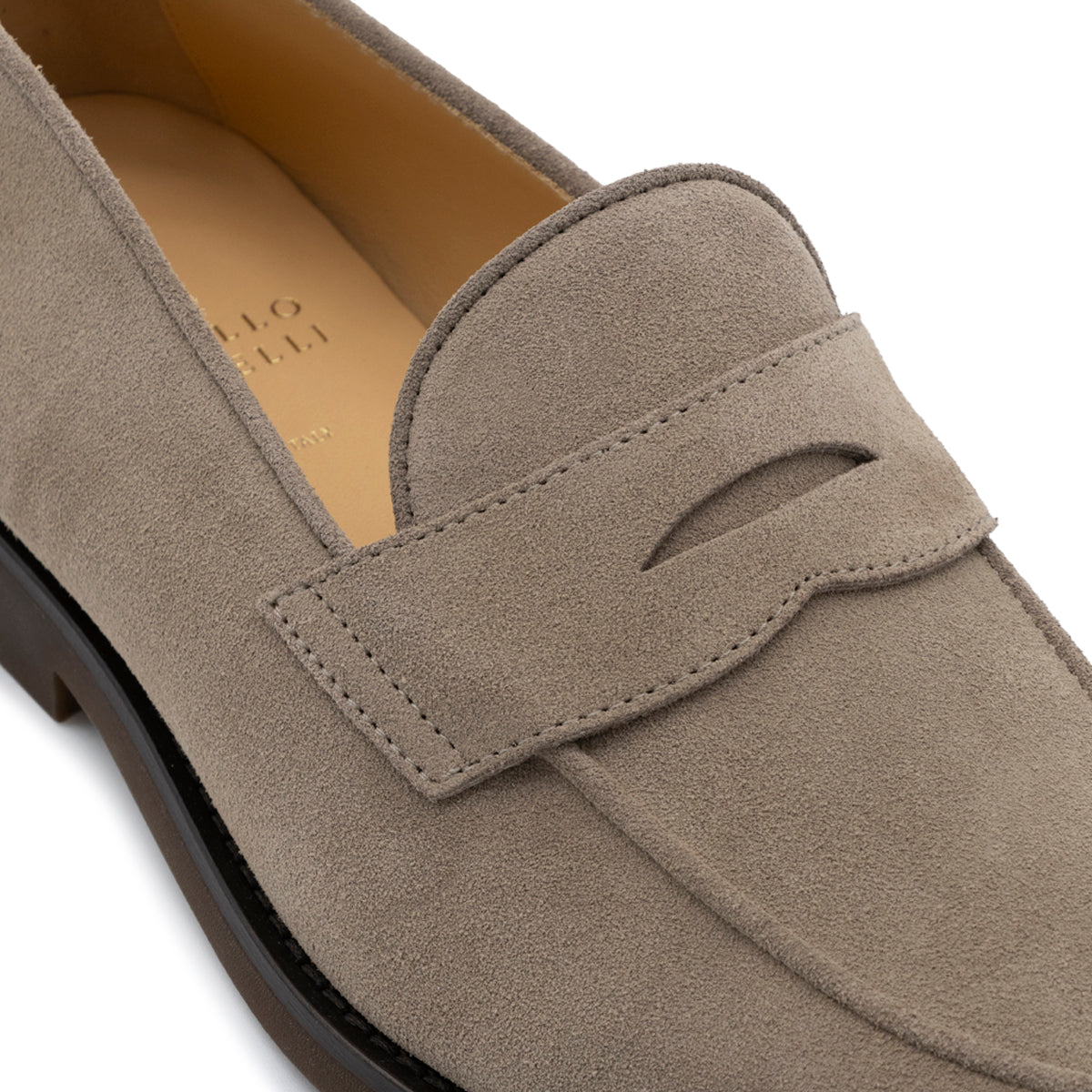 TAUPE LEATHER LOAFERS