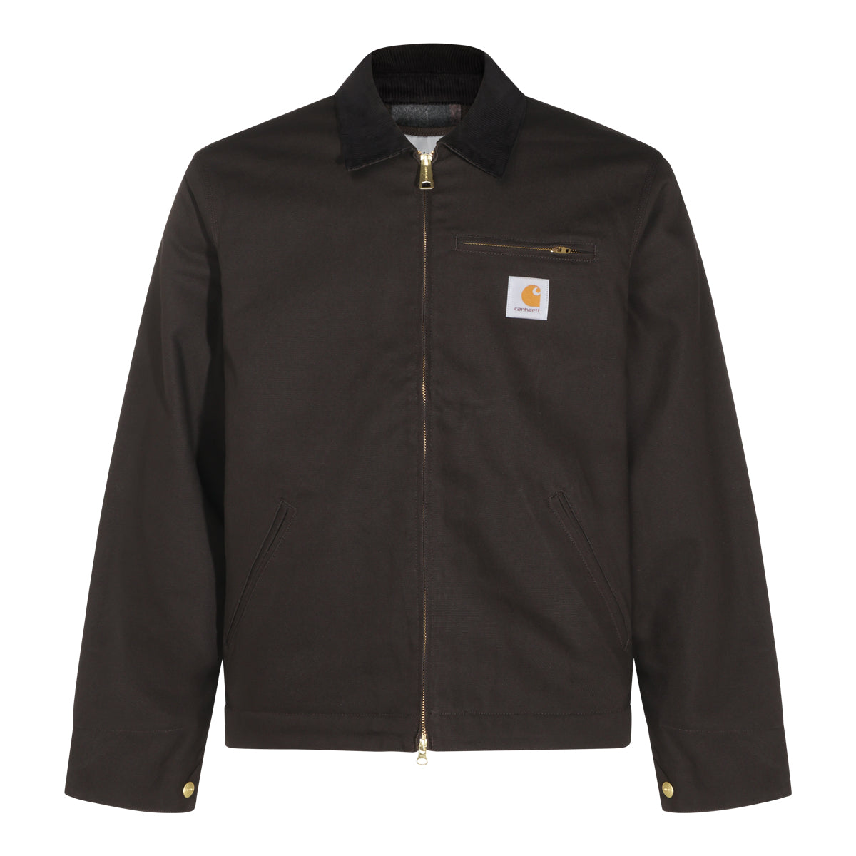 DARK BROWN COTTON DETROIT CASUAL JACKET