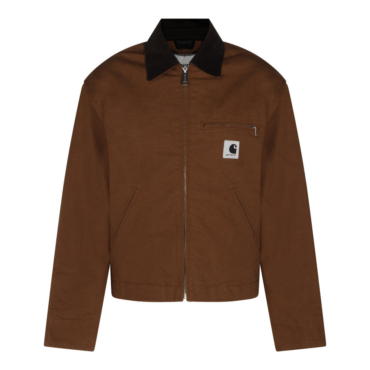 BROWN COTTON CASUAL JACKET
