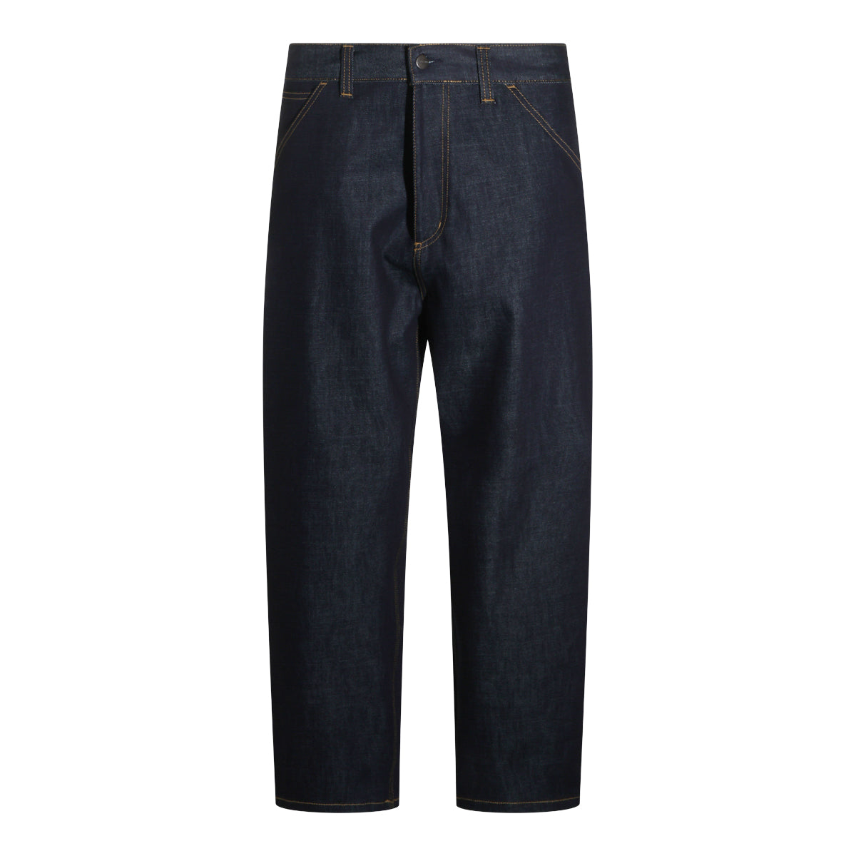 BLUE RIGID COTTON SINGLE KNEE JEANS