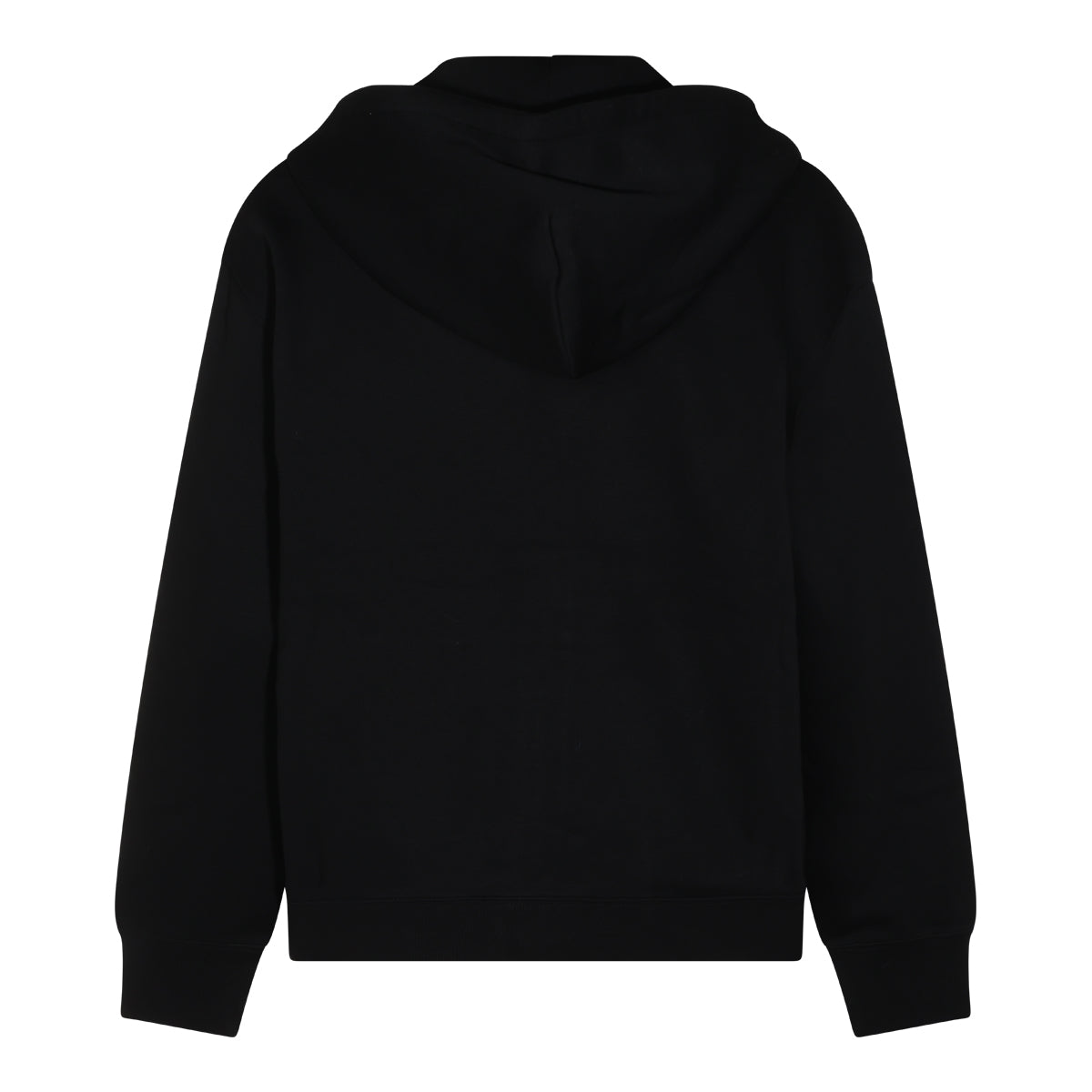 BLACK COTTON HOODED SMALL HEART SWEATSHIRT