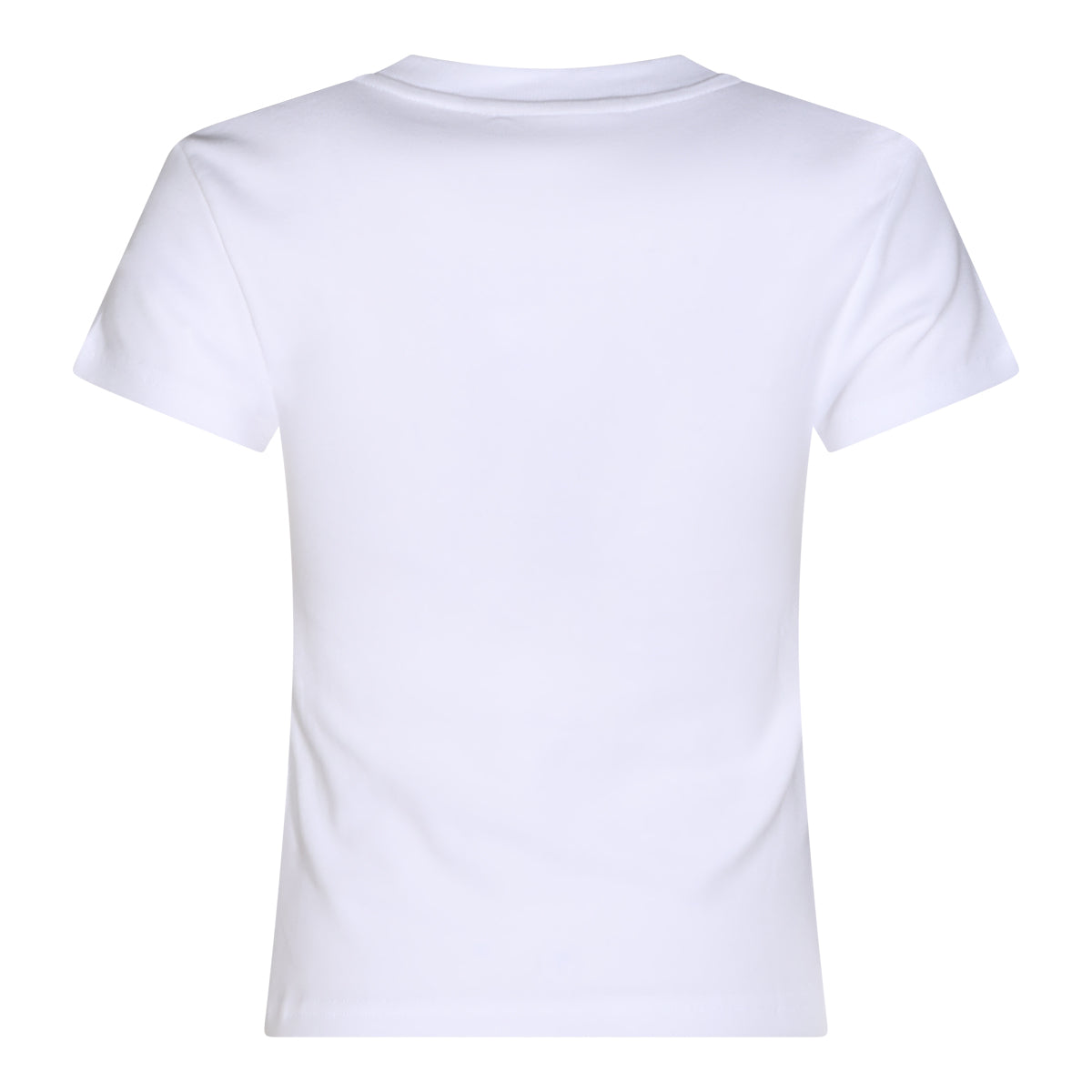 WHITE COTTON SMALL HEART PATCH T-SHIRT