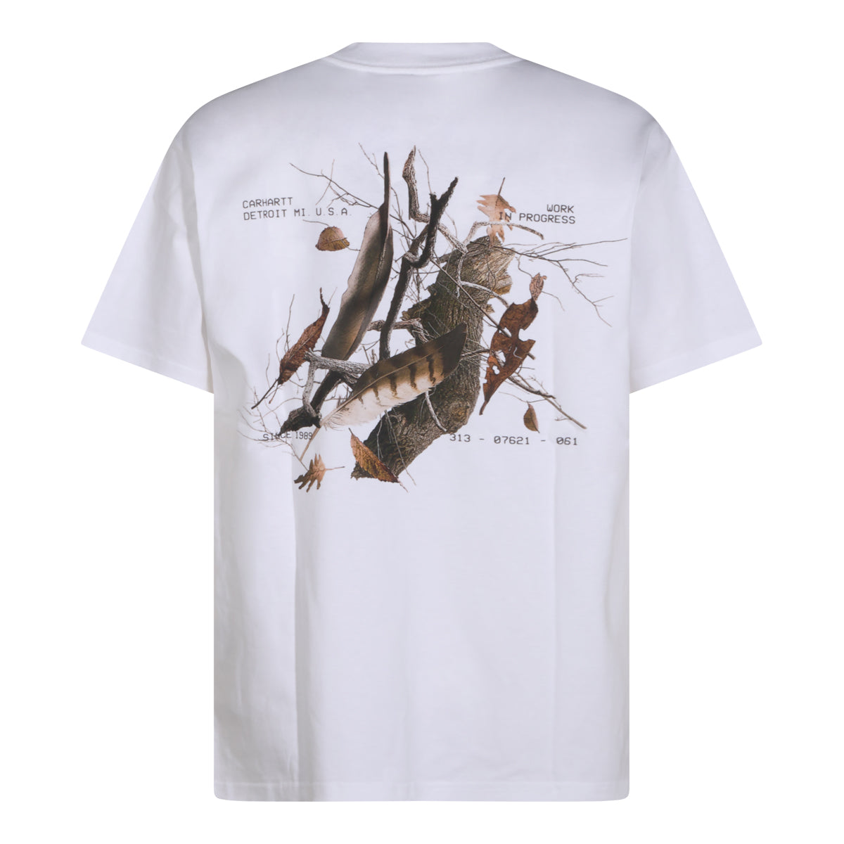 WHITE COTTON FEATHER PROGRESS T-SHIRT
