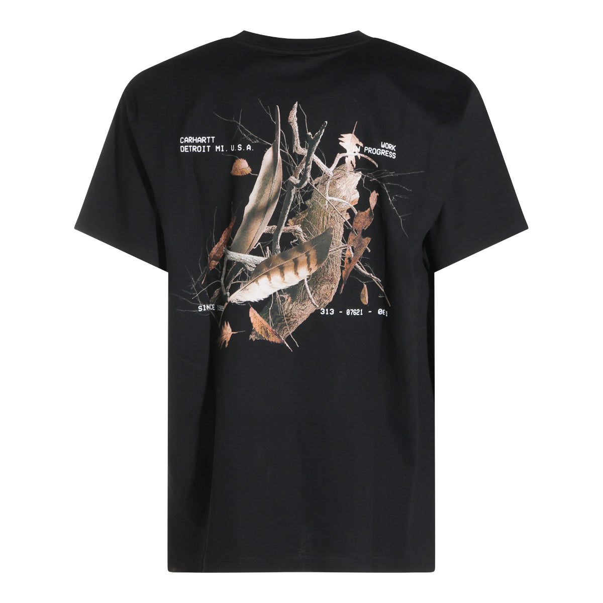 BLACK COTTON FEATHER PROGRESS T-SHIRT