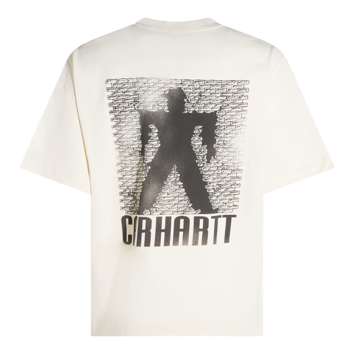 WHITE COTTON BRICKY MAN T-SHIRT