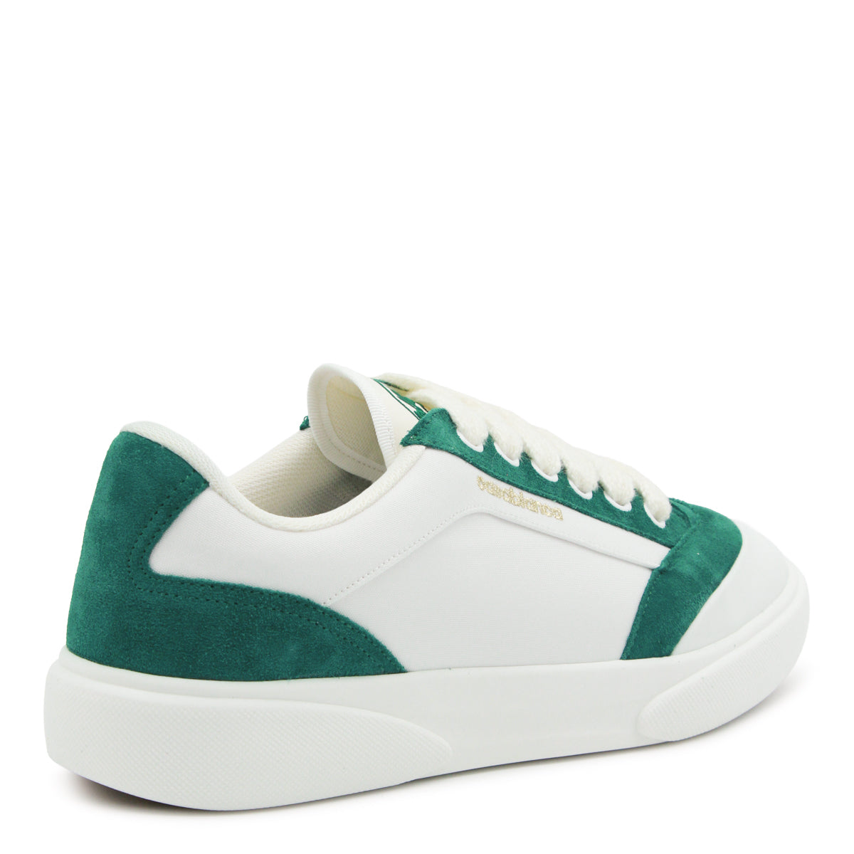WHITE AND GREEN MENS DEL MAR SNEAKERS