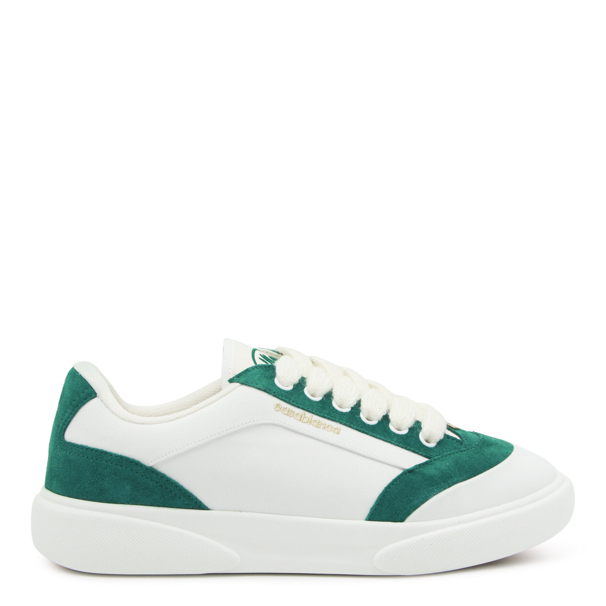 WHITE AND GREEN MENS DEL MAR SNEAKERS