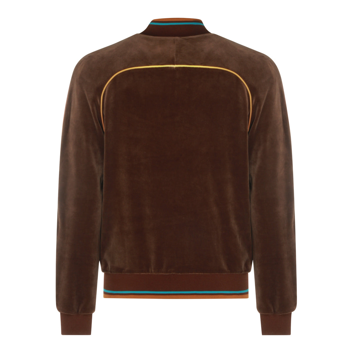 BROWN VELOUR TRACK SWEATSHIRT