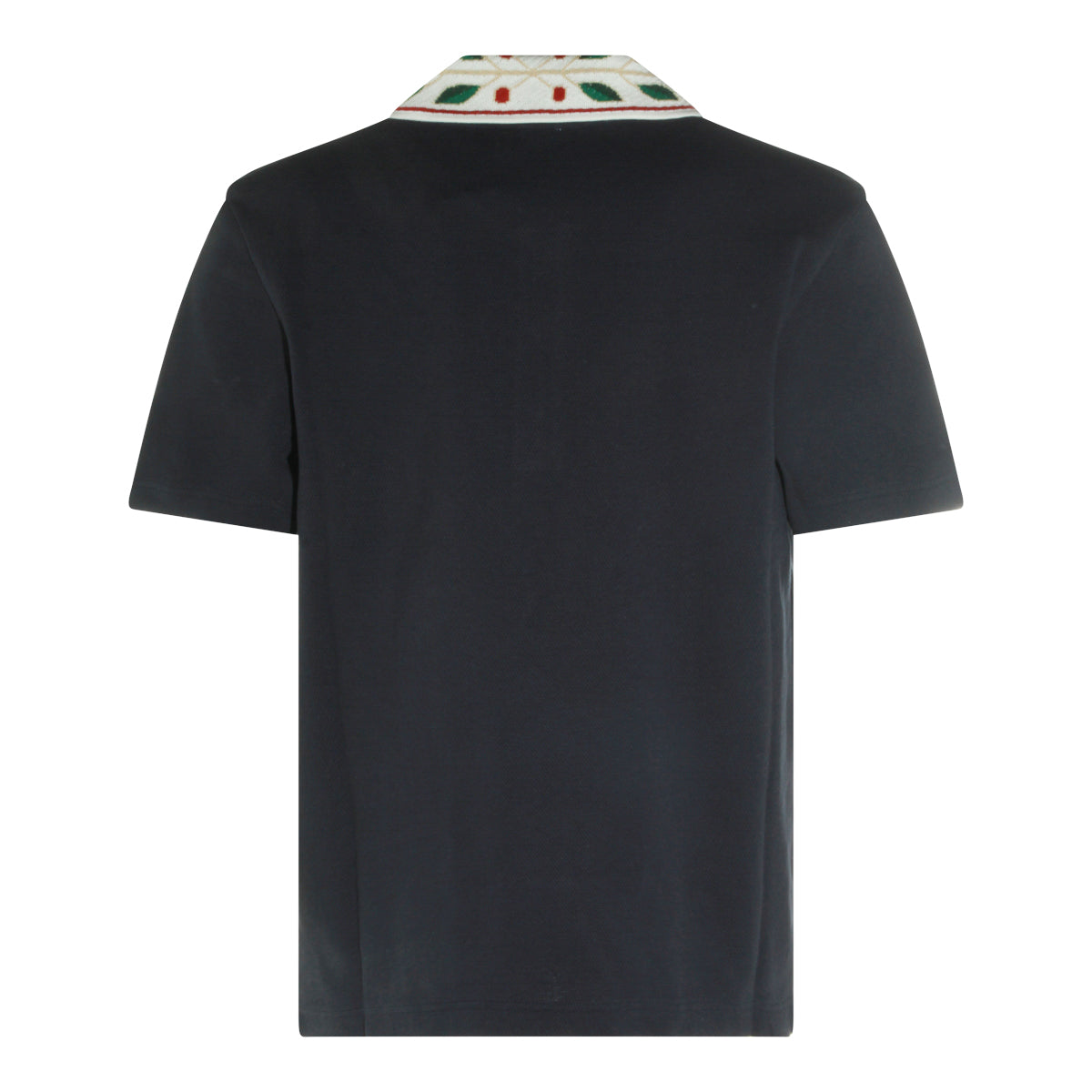 NAVY COTTON LAUREL POLO SHIRT