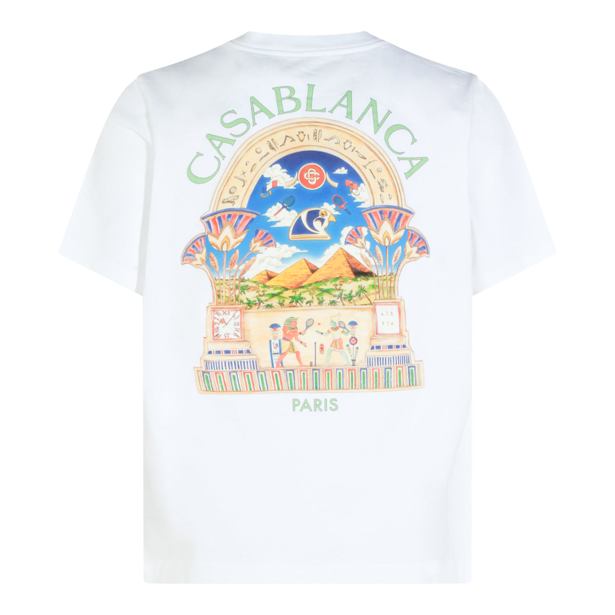 WHITE COTTON EGYPTIAN ARCH T-SHIRT