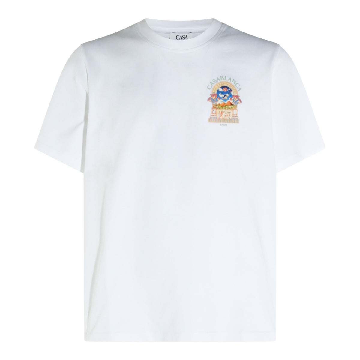 WHITE COTTON EGYPTIAN ARCH T-SHIRT