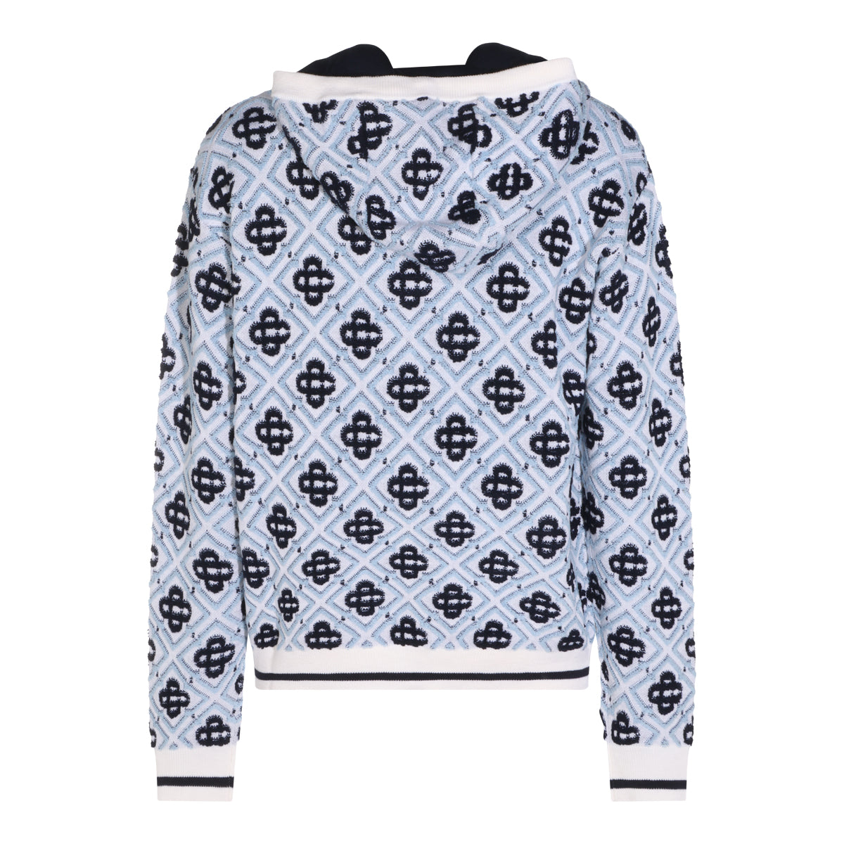 MULTICOLOR WOOL LOGO HOODIE SWEATER
