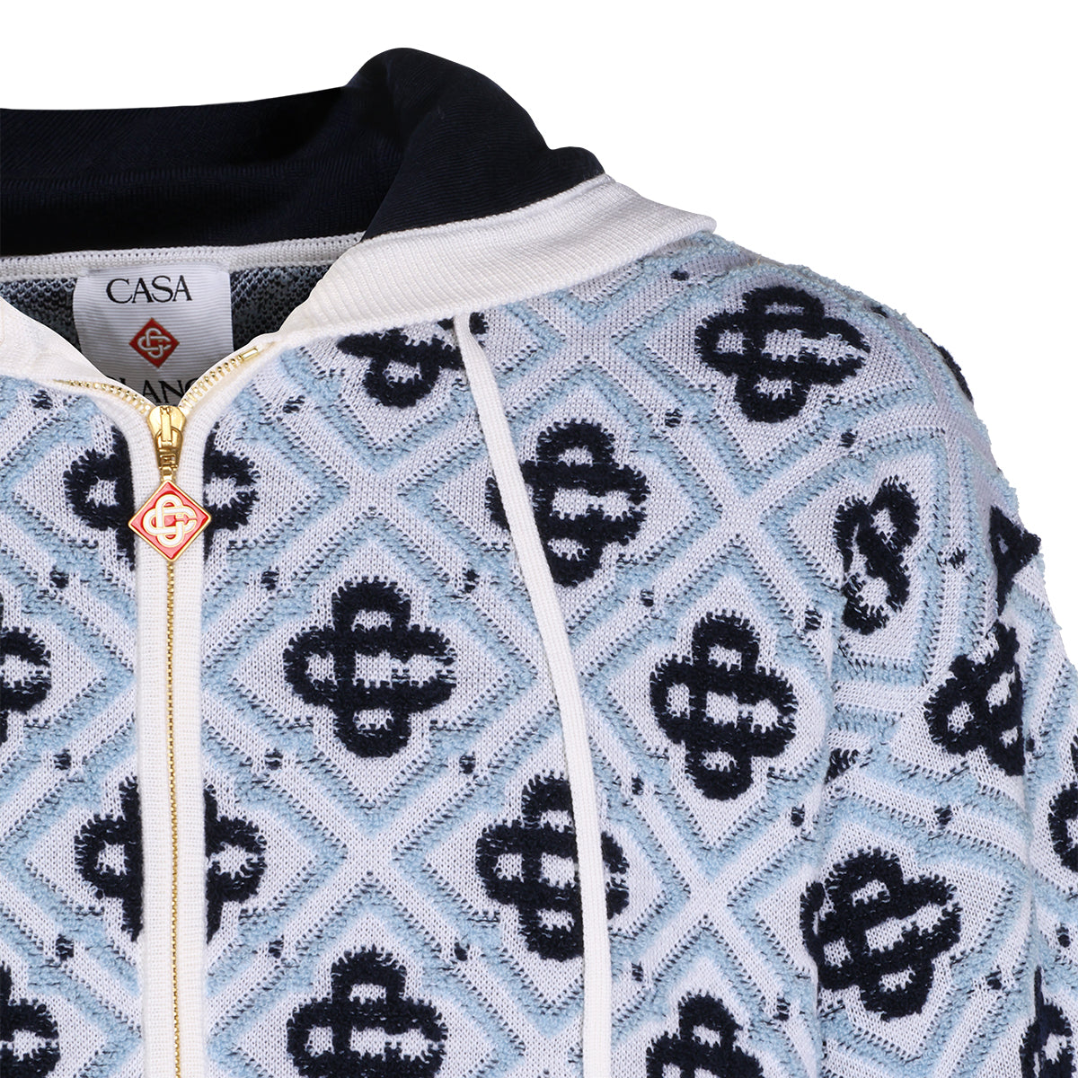 MULTICOLOR WOOL LOGO HOODIE SWEATER