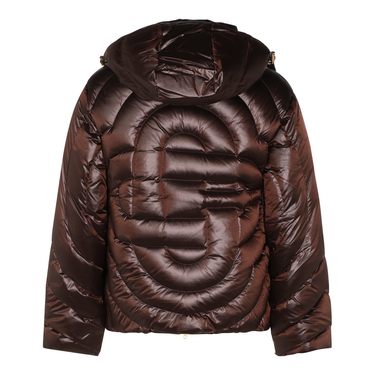 DARK BROWN QUILTED PUFFER DOWN JACKET