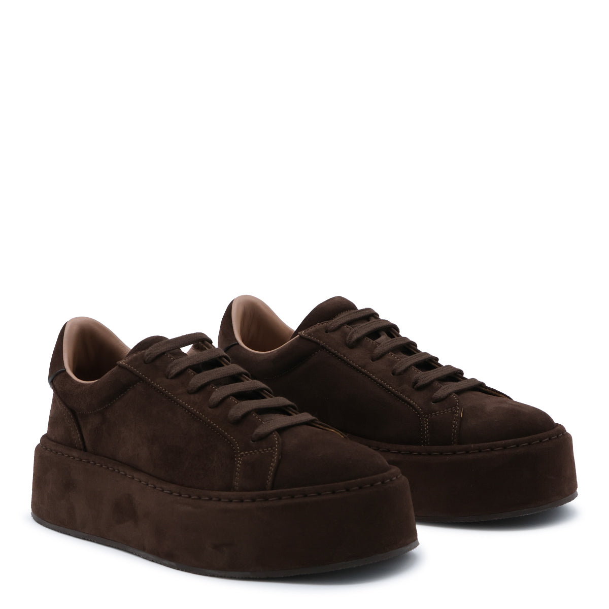 DARK BROWN LEATHER SNEAKERS
