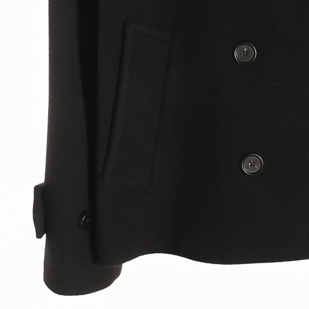 BLACK WOOL COAT