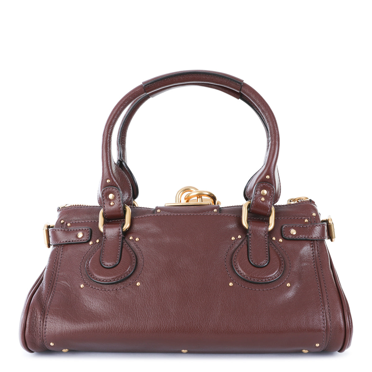 BROWN LEATHER PADDINGTON SHOULDER BAG