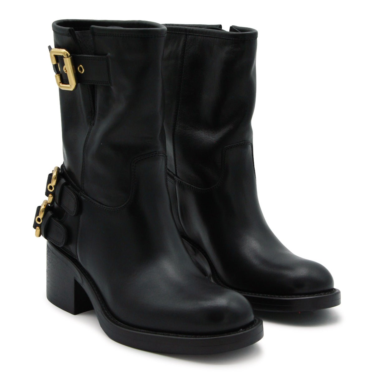 BLACK LEATHER DAKOTA BOOTS