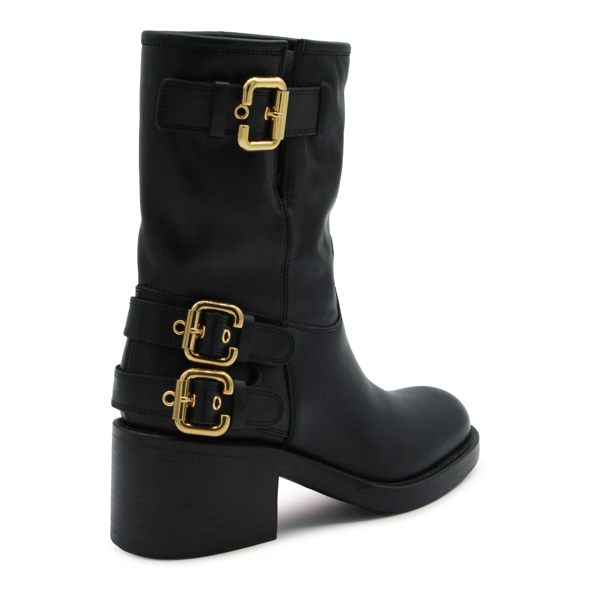 BLACK LEATHER DAKOTA BOOTS