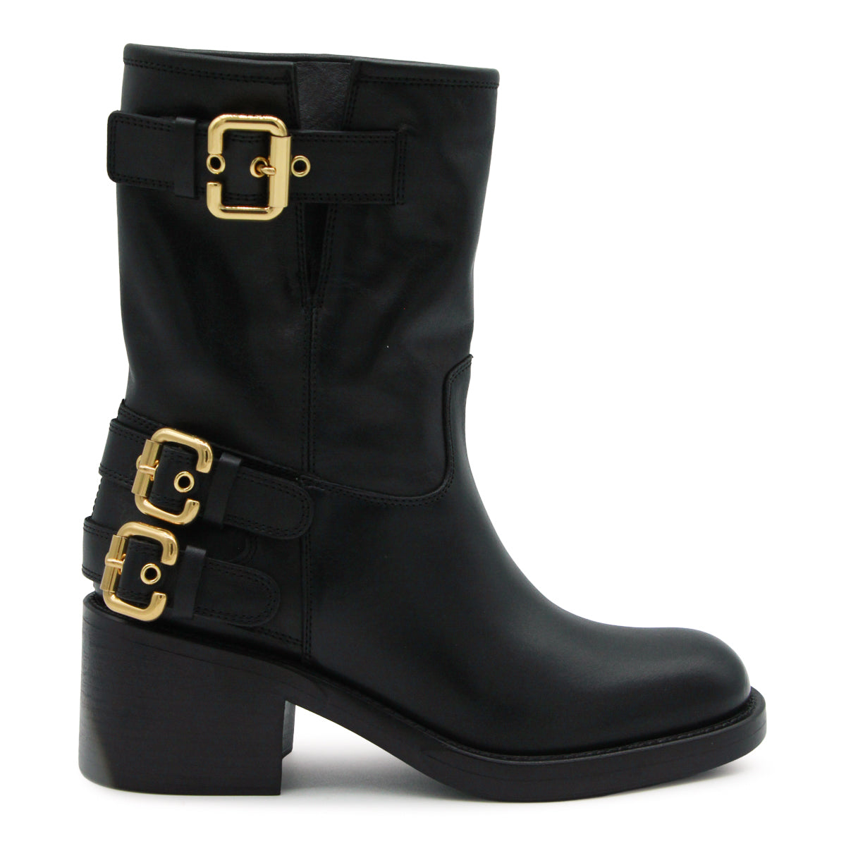 BLACK LEATHER DAKOTA BOOTS