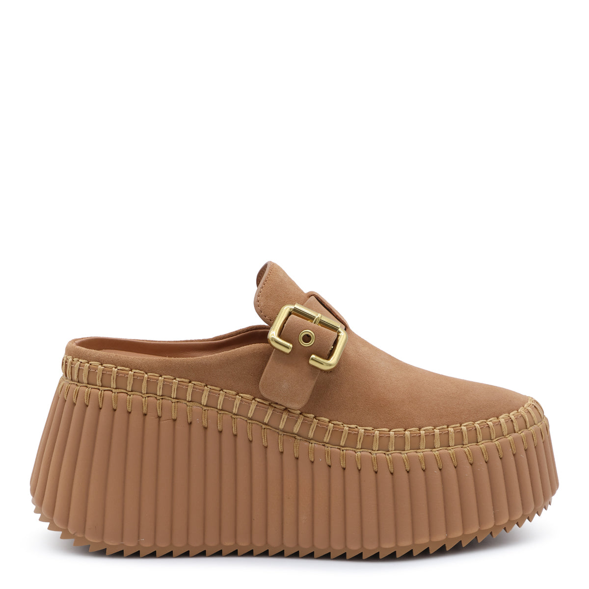 POTTERY BROWN LEATHER NAMA SNEAKERS