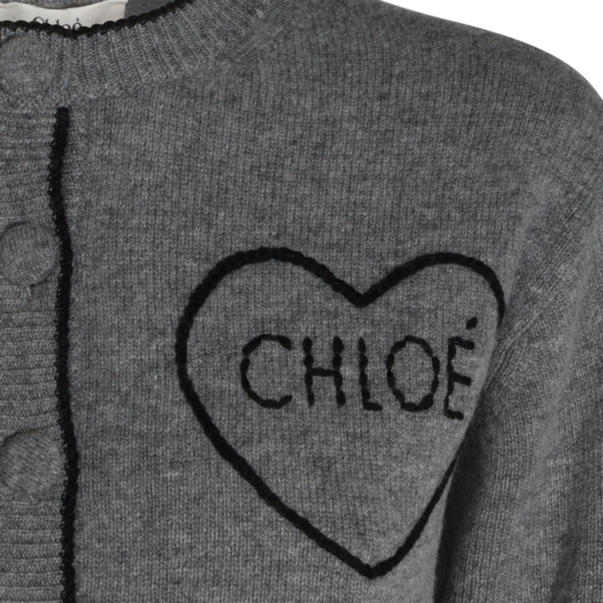DIVINE GREY WOOL AND CASHMERE BLEND CARDIGAN