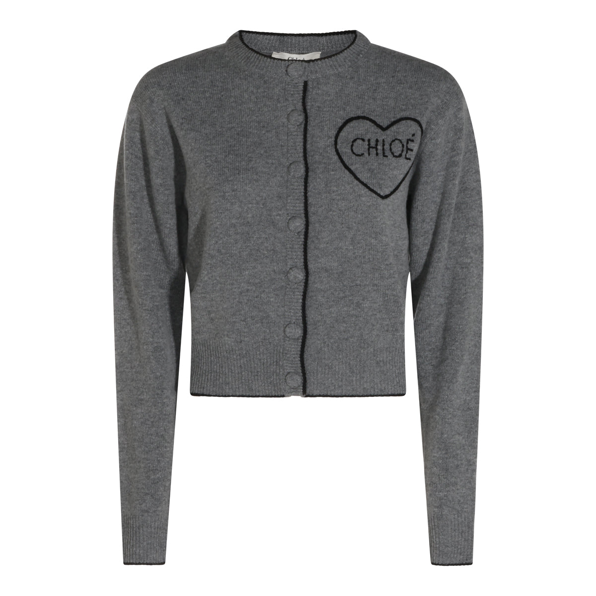 DIVINE GREY WOOL AND CASHMERE BLEND CARDIGAN