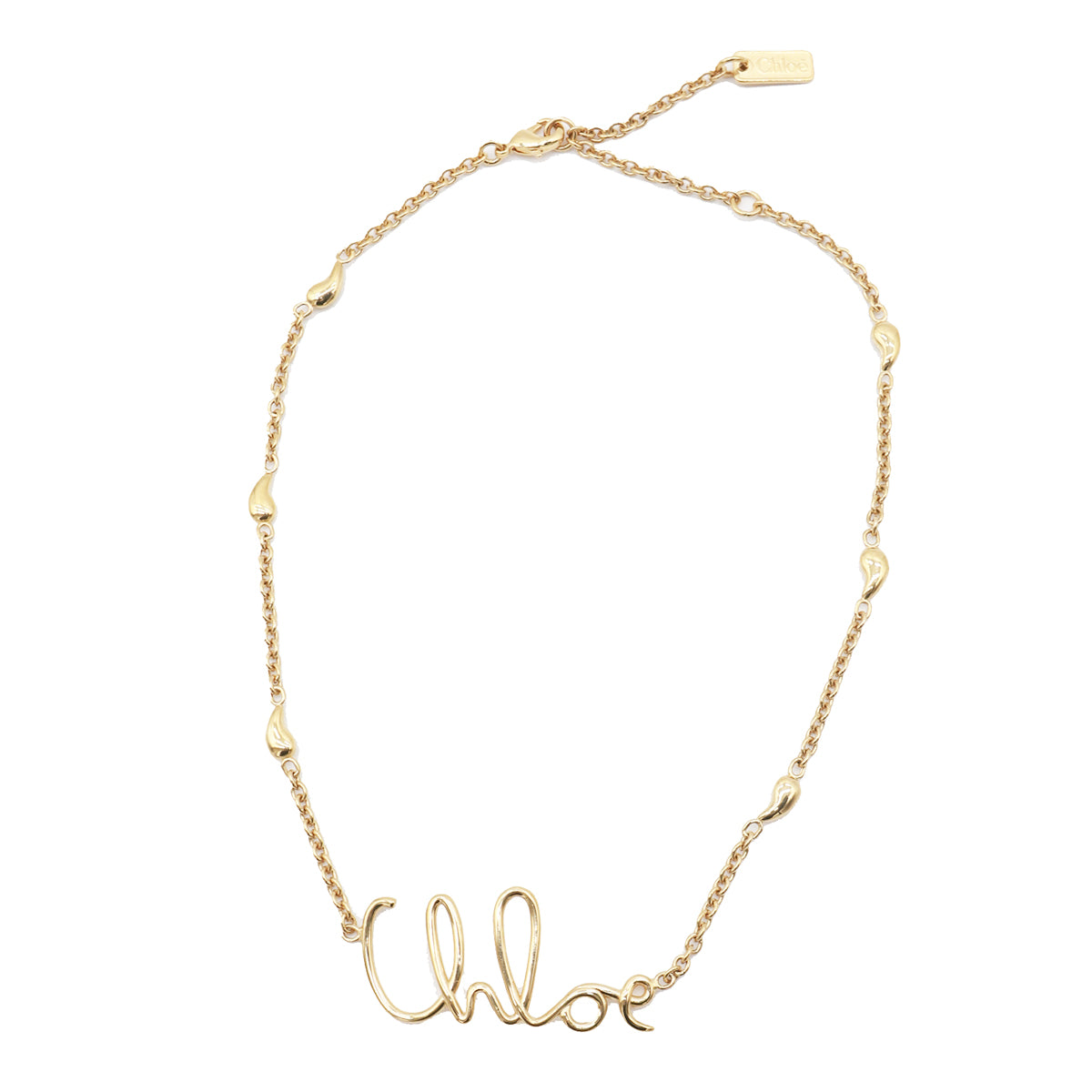 GOLD TONE BRASS NECKLACE