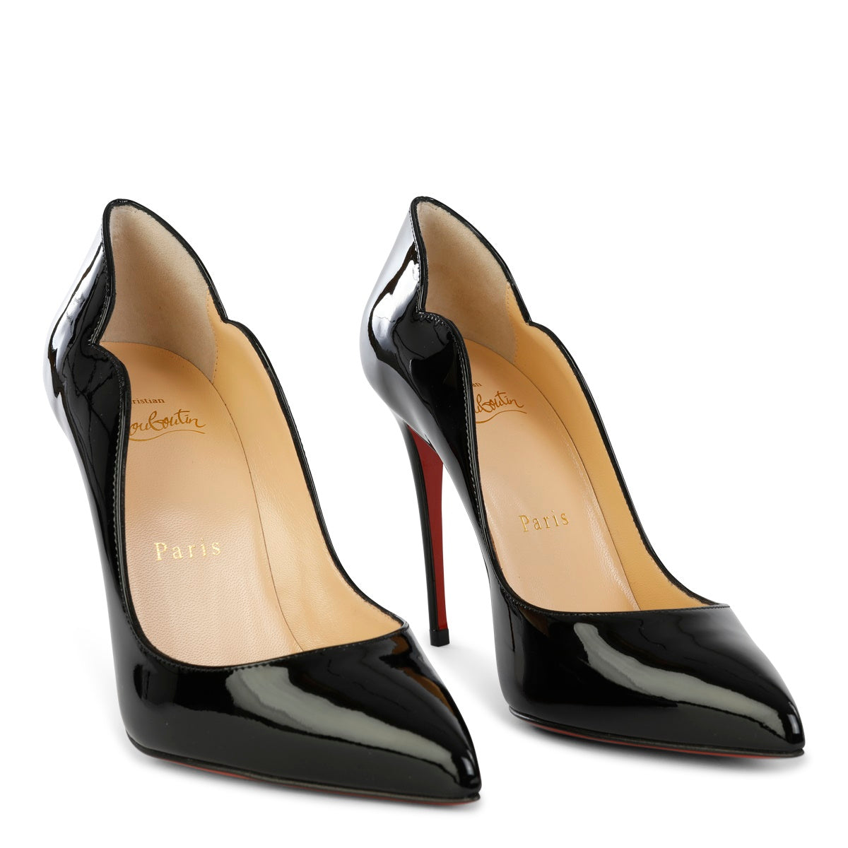 BLAKC LEATHER HOT CHICK 100 PATENT PUMPS