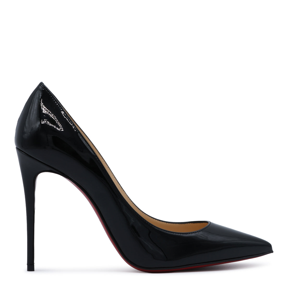 BLACK VYNIL KATE PUMPS
