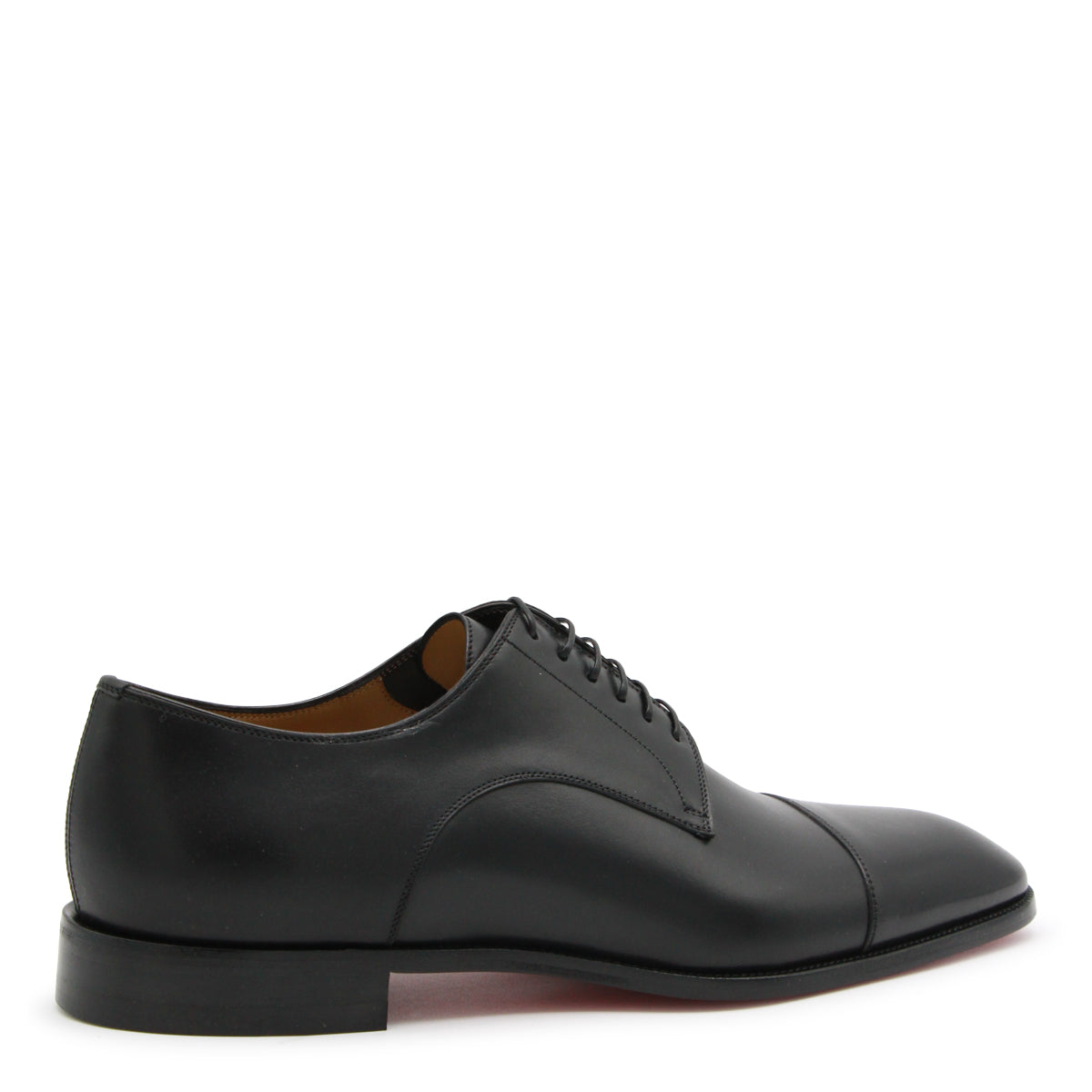 BLACK LEATHER TOP 5 LACE UP SHOES