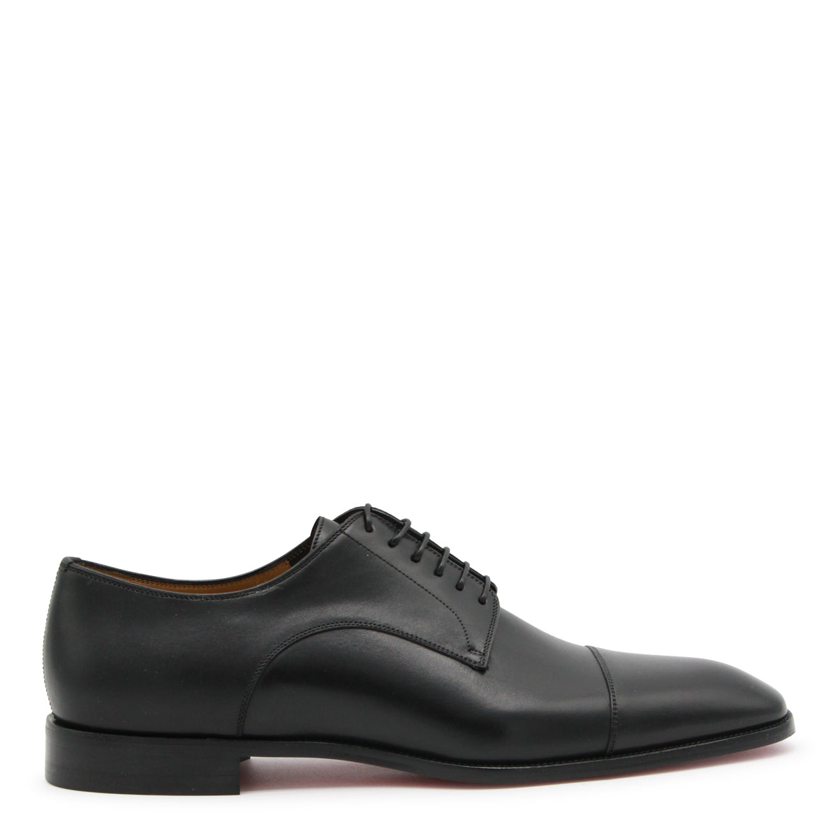 BLACK LEATHER TOP 5 LACE UP SHOES