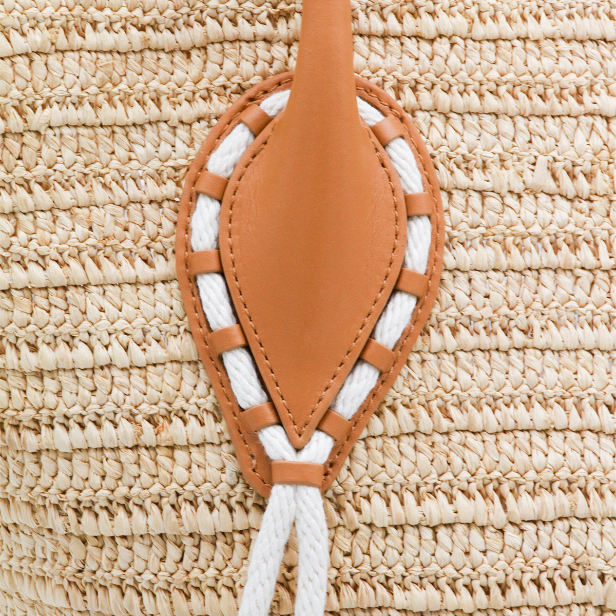 NATURAL RAFFIA VENUS BASKET TOTE BAG