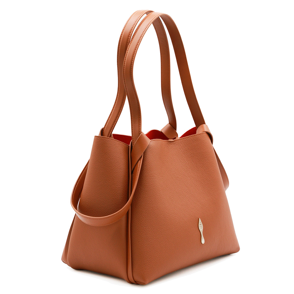 COGNAC LEATHER BETTINA TOTE SMALL SHOULDER BAG