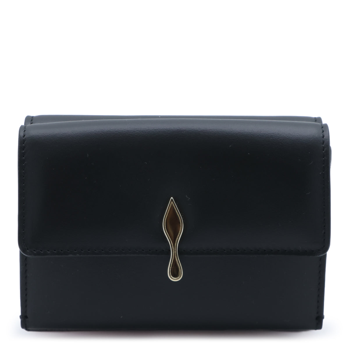 BLACK AND GOLD LEATHER BETTINA WALLET