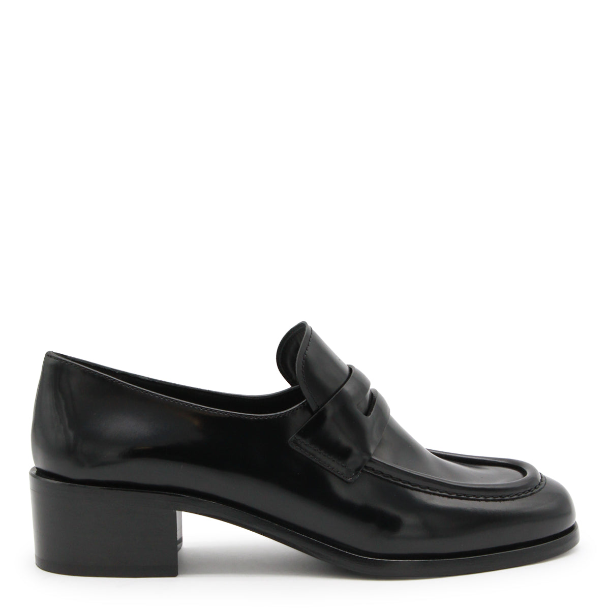 BLACK LEATHER LOAFERS