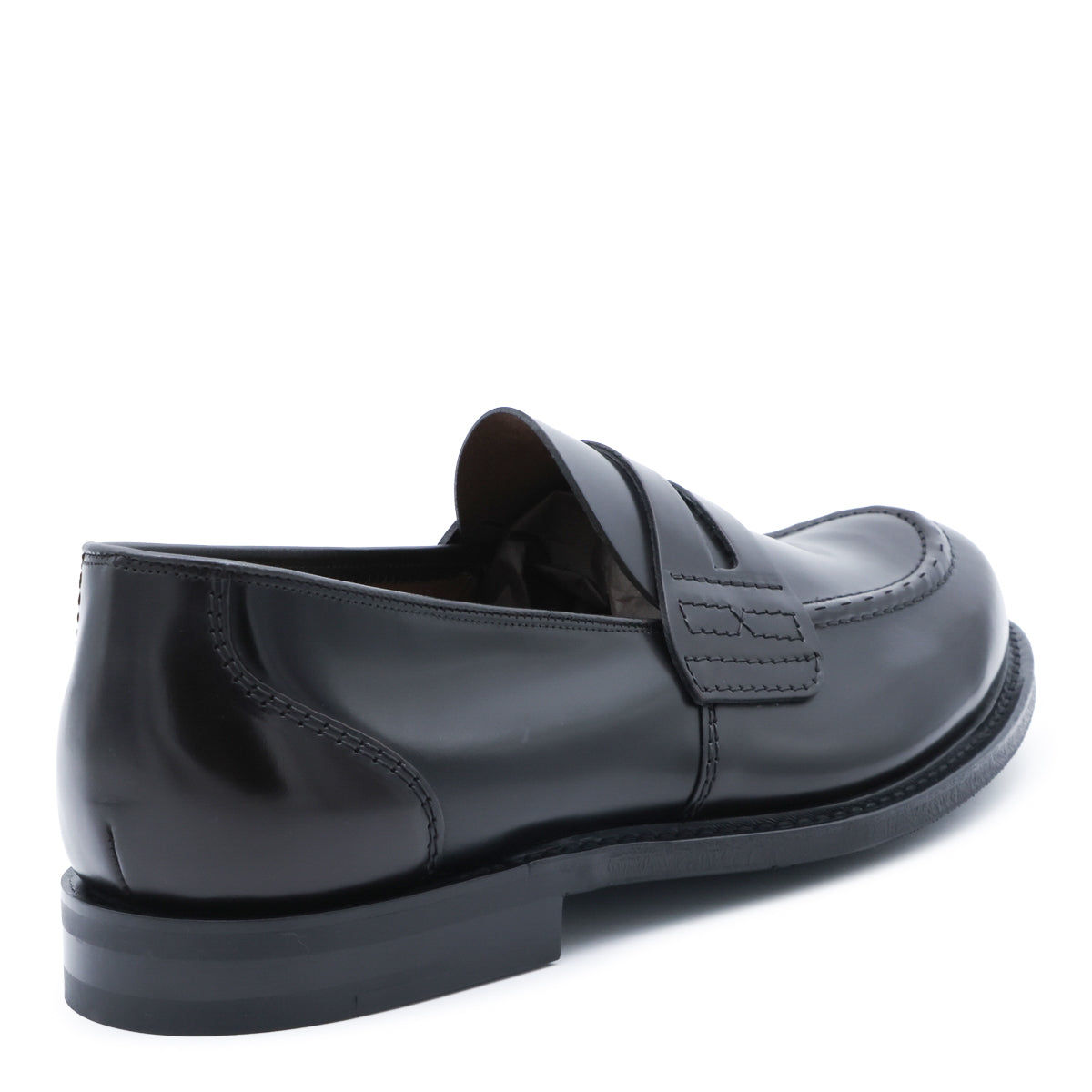EBONY LEATHER LOAFERS