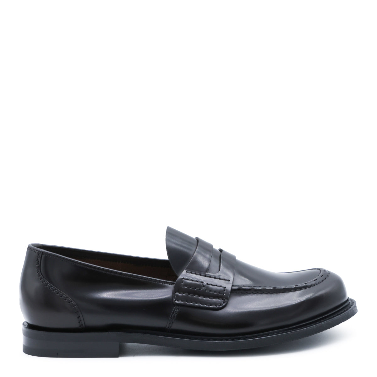 EBONY LEATHER LOAFERS