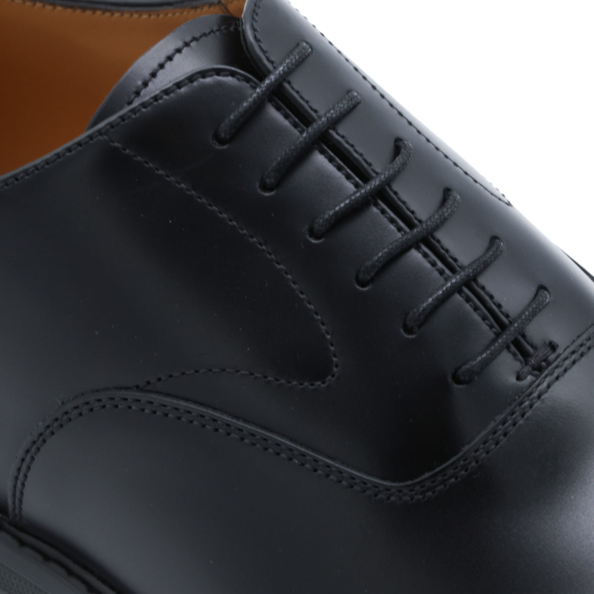 BLACK LEATHER LACE UP SHOES